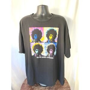 Jimi Hendrix Experience Pop Art Band T-Shirt Black 4XL
